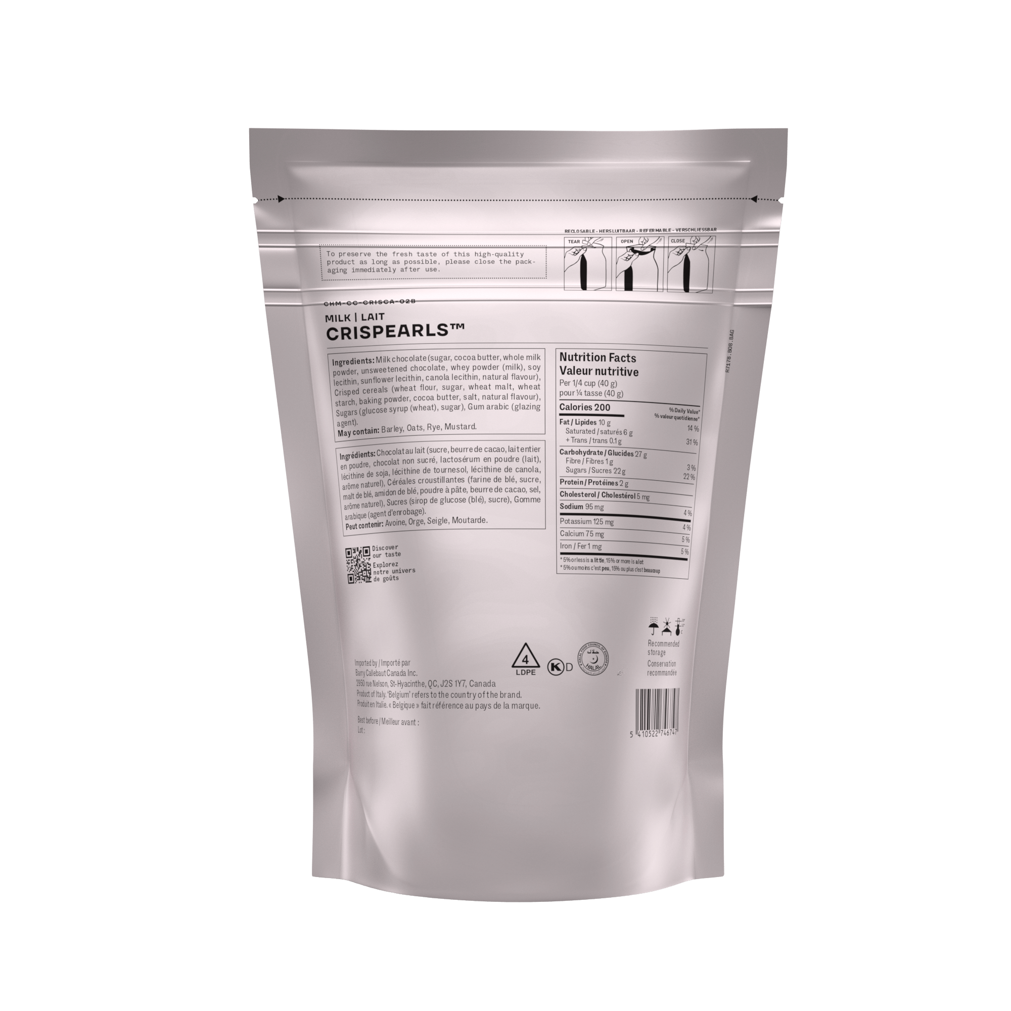 Milk Chocolate Crispearls 800g, , large